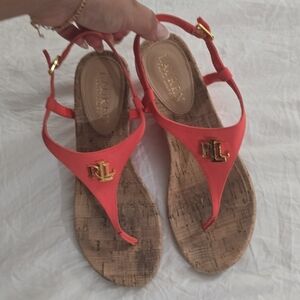 Lauren Ralph Lauren Women's Bright Orange Sandals